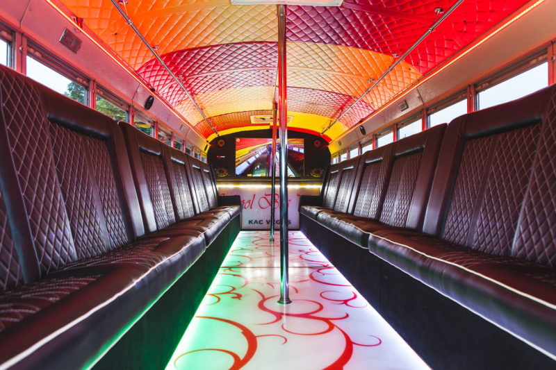 Step into the ultimate party experience with a glimpse of our Party Bus interior in Warsaw.